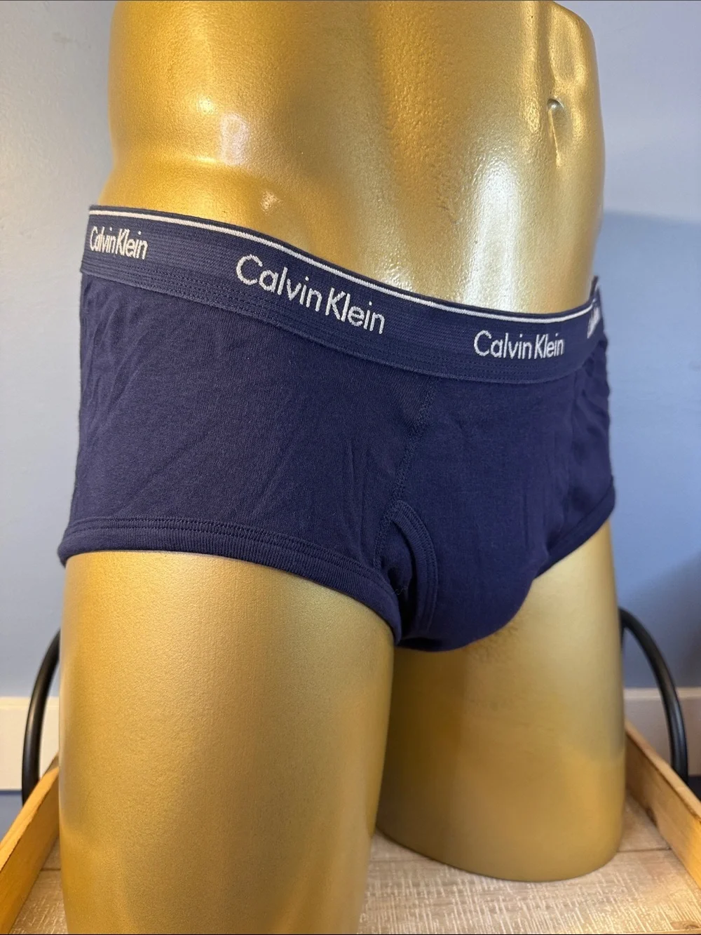 Calvin Klein Navy Blue Cotton Briefs XL